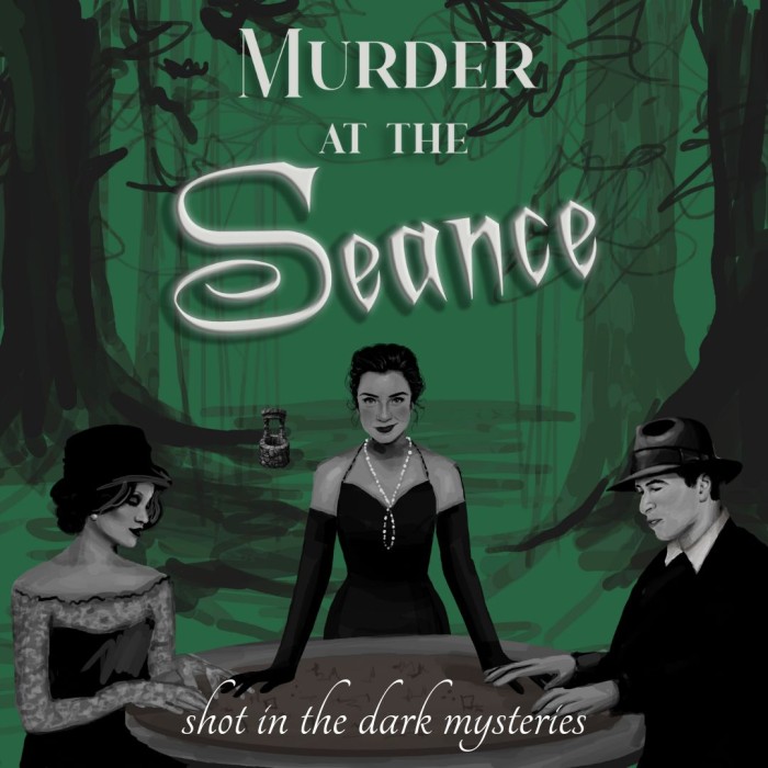 1080x1080 Cover Image for Murder at the Seance, a mystery party game from Shot In The Dark Mysteries