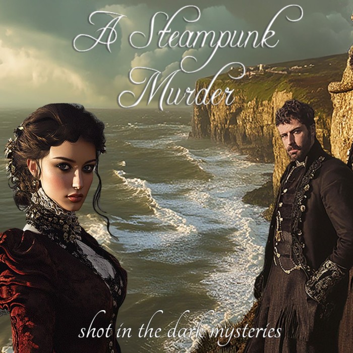 1080 x 1080 Cover for A Steampunk Murder, a mystery party game from Shot In The Dark Mysteries