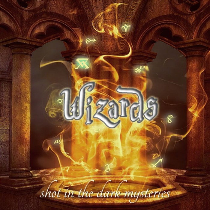 1080 x 1080 Cover for Wizards: The Wands of Procyon, a mystery party game from Shot In The Dark Mysteries
