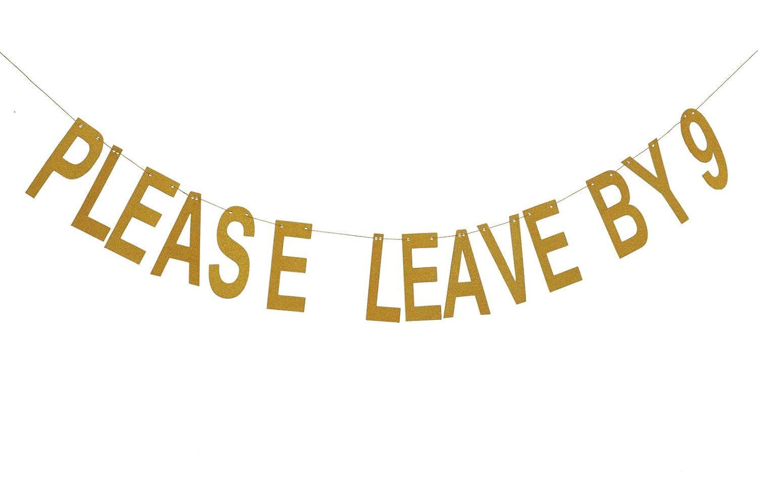 Please Leave By 9 Party Banner