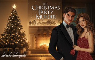 Cover Image for The Christmas Party Murder, a holiday themed mystery party game from Shot In The Dark Mysteries