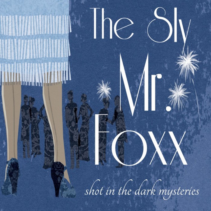 1080x1080 logo for The Sly Mr. Foxx, a 1920s Gatsby-themed murder mystery party game from Shot In The Dark Mysteries!