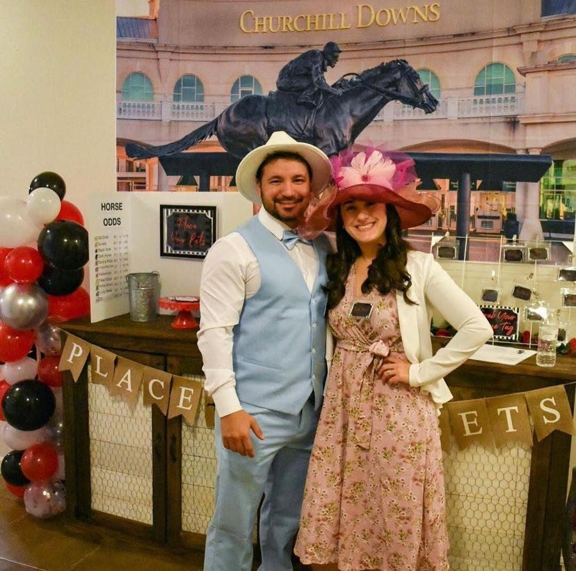 Murder at the Derby Mystery Party Decor Ideas with Kentucky Derby Themed Backdrop