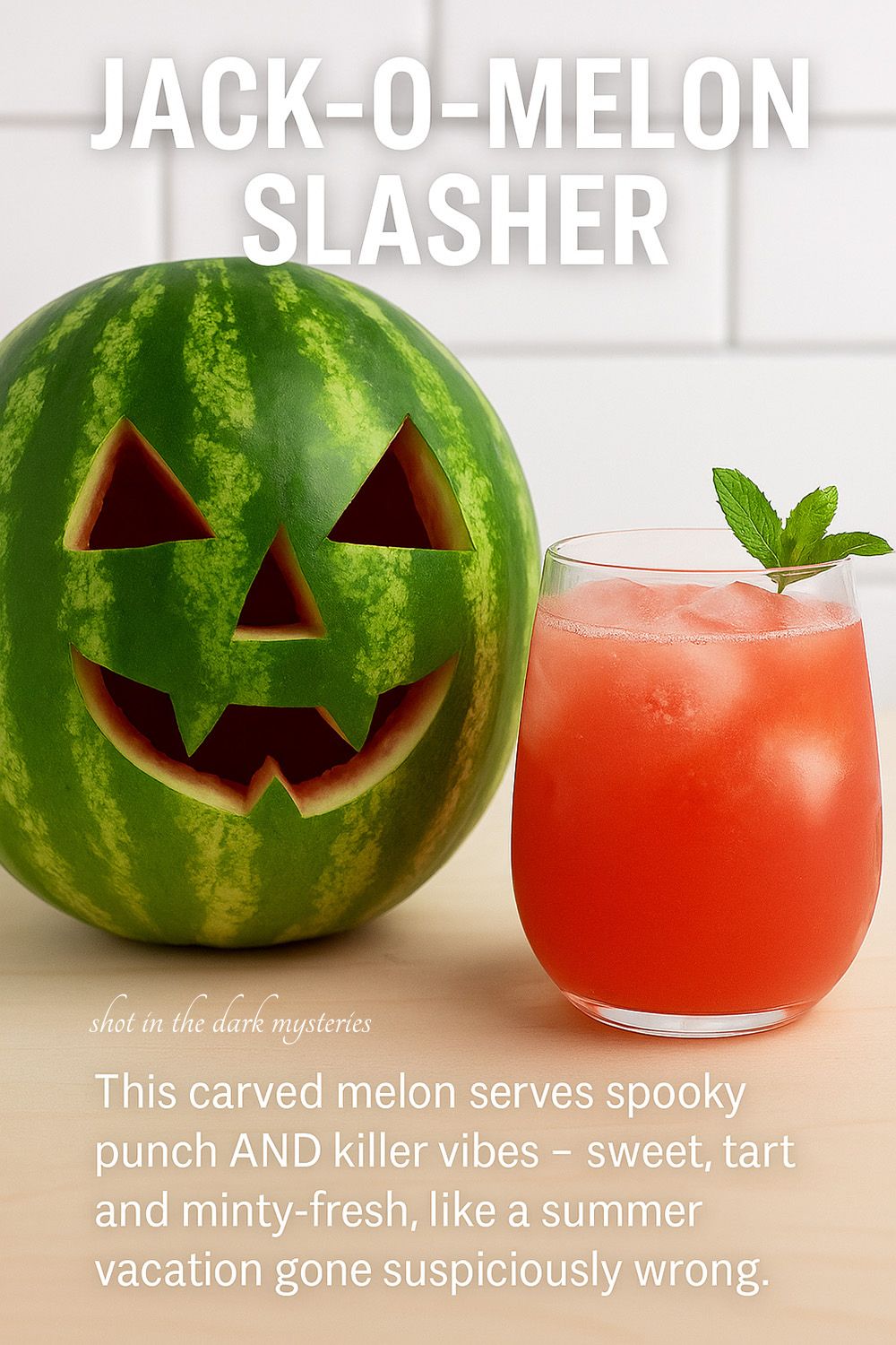 Summerween WatermelonCocktail Jackomelon Watermelon Cocktail