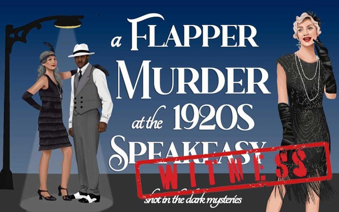 A Flapper Murder at the 1920's Speakeasy! All Female Optional Witness Pack 2 Females