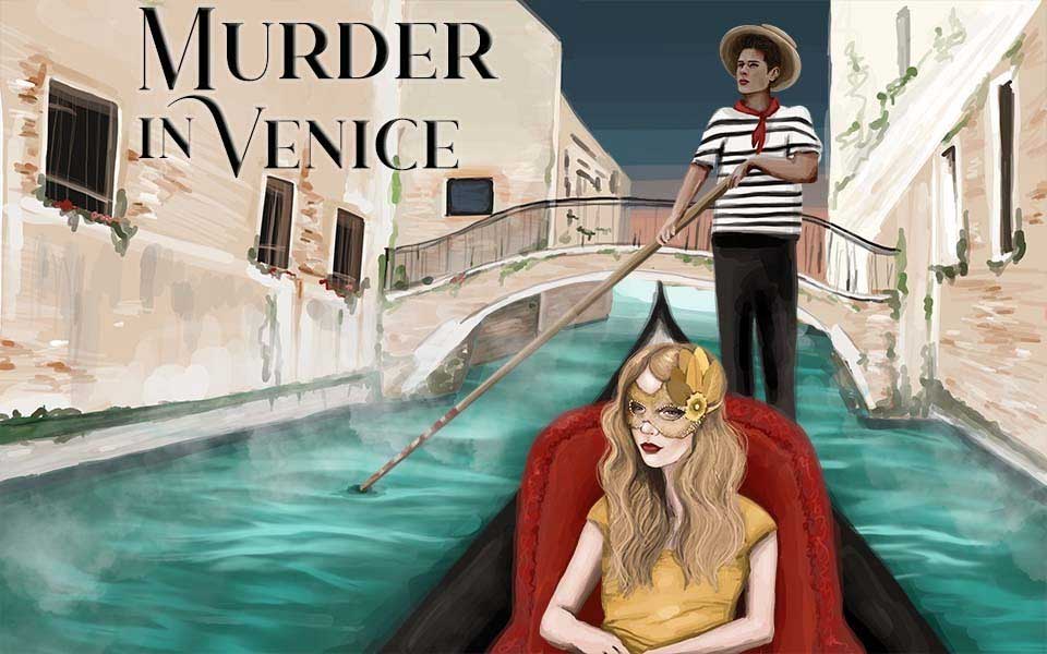 Cover for Murder in Venice, a Masquerade Ball Themed Murder Mystery Party Game Set in Venice, Italy