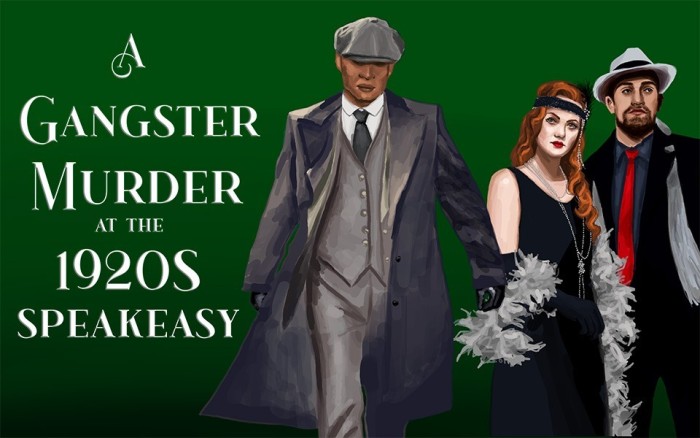 A Gangster Murder at the 1920s Speakeasy 7 Female 5 Male Suspect Instant Download Mystery Party Package