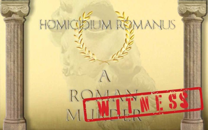 A Roman Murder Optional Witness Pack 1 Female 1 Male