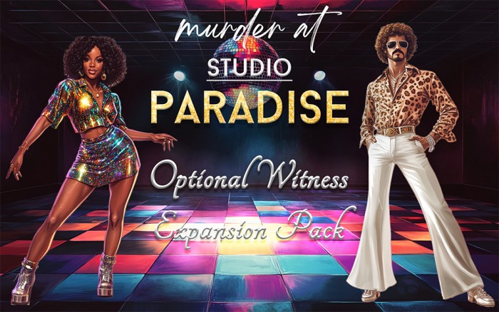 Murder at Studio Paradise Optional Witness Pack 1 Female 1 Male