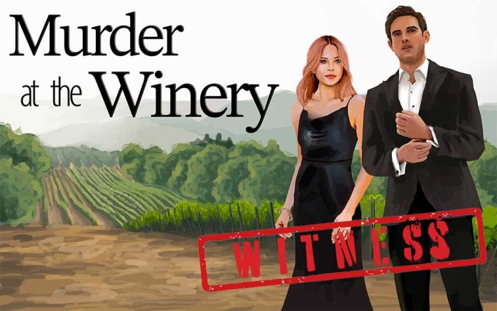 Murder at the Winery All Female Optional Witness Pack 2 Females